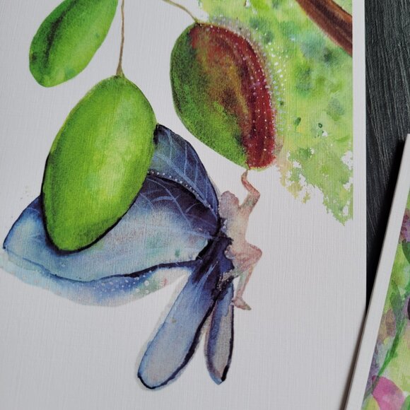 Fairies About - Set of 3 Whimsical Watercolor Fantasy Blank Greeting Cards - Picture 7 of 10